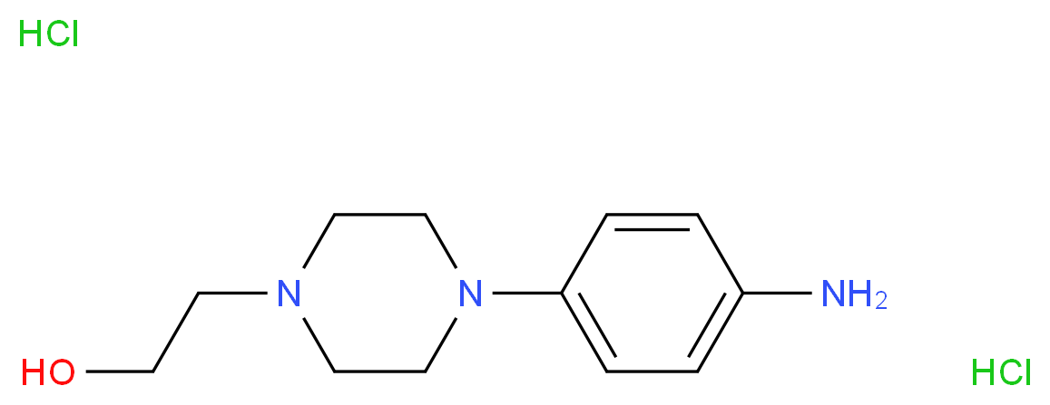 2-(4-(4-aminophenyl)piperazin-1-yl)ethanol dihydrochloride_分子结构_CAS_)