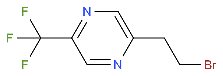 2-(2-bromoethyl)-5-(trifluoromethyl)pyrazine_分子结构_CAS_1196145-77-3)