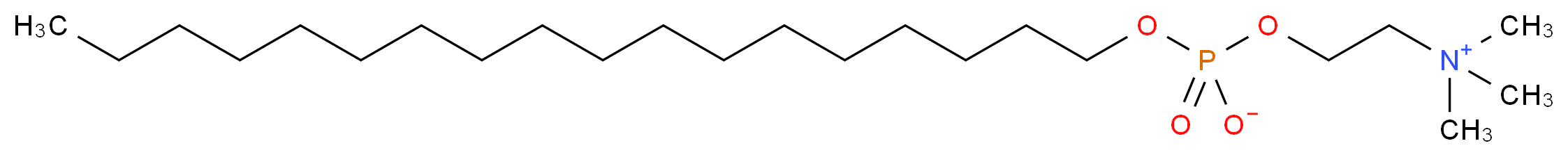 octadecyl 2-(trimethylazaniumyl)ethyl phosphate_分子结构_CAS_65956-63-0