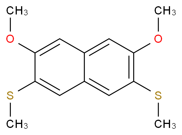 2,7-Dimethoxy-3,6-bis(methylthio)-naphthalene_分子结构_CAS_105404-97-5)