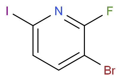 3-BROMO-2-FLUORO-6-IODOPYRIDINE_分子结构_CAS_1260665-99-3)