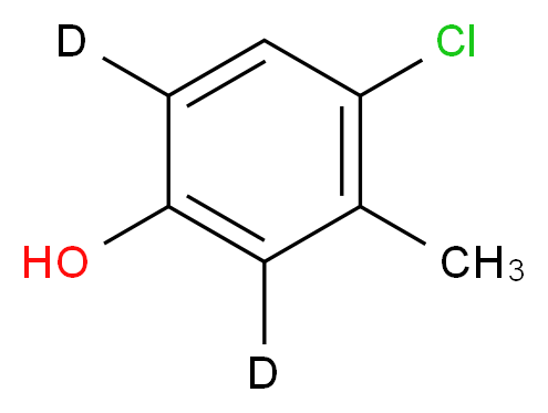 4-chloro-3-methyl(2,6-<sup>2</sup>H<sub>2</sub>)phenol_分子结构_CAS_93951-72-5