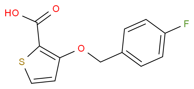 3-[(4-Fluorobenzyl)oxy]-2-thiophenecarboxylic acid_分子结构_CAS_303147-78-6)