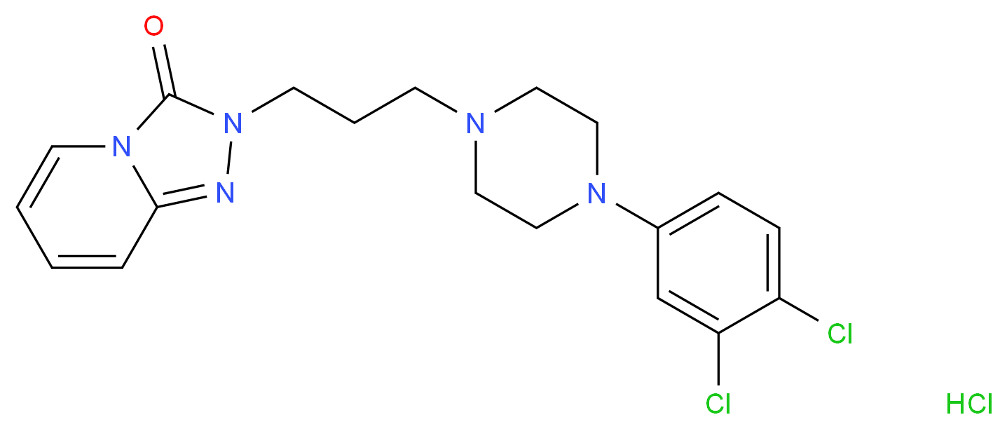 2-{3-[4-(3,4-dichlorophenyl)piperazin-1-yl]propyl}-2H,3H-[1,2,4]triazolo[4,3-a]pyridin-3-one hydrochloride_分子结构_CAS_1263278-79-0