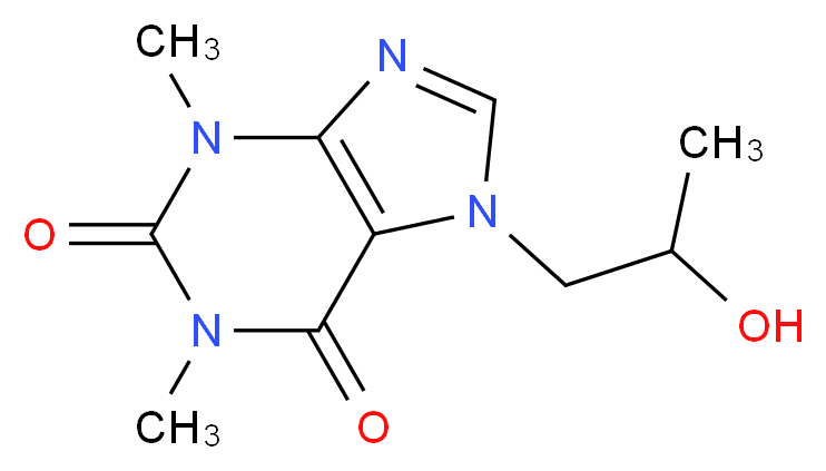 7-(&beta;-HYDROXYPROPYL)-THEOPHYLLINE_分子结构_CAS_603-00-9)