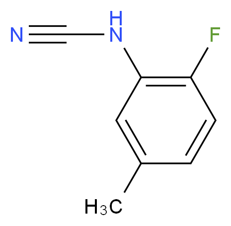 [(2-fluoro-5-methylphenyl)amino]carbonitrile_分子结构_CAS_)