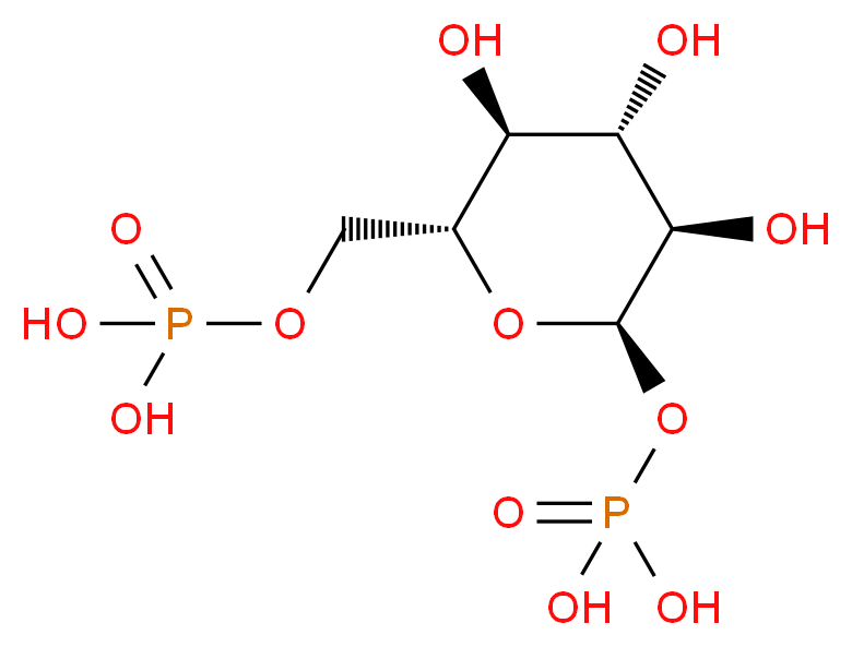 Glucose 1,6-bisphosphate_分子结构_CAS_305-58-8)