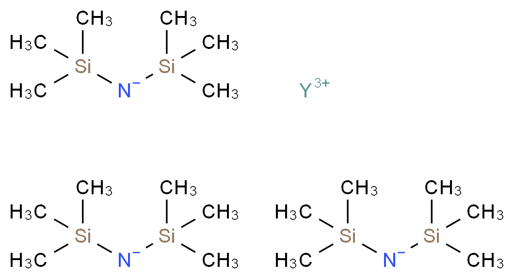 yttrium(3+) ion tris(bis(trimethylsilyl)azanide)_分子结构_CAS_41836-28-6