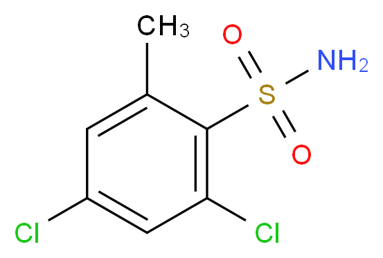 2,4-dichloro-6-methylbenzene-1-sulfonamide_分子结构_CAS_568577-80-0
