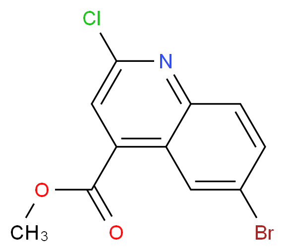 methyl 6-bromo-2-chloroquinoline-4-carboxylate_分子结构_CAS_)