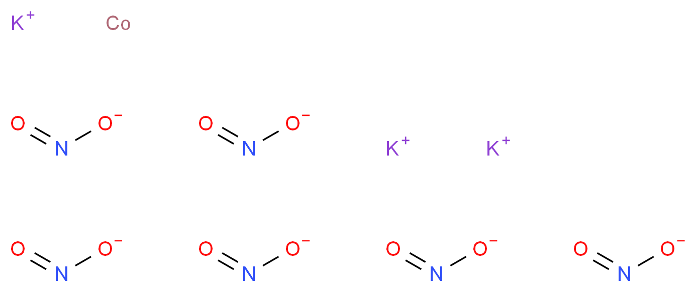 tripotassium cobalt hexanitrite_分子结构_CAS_13782-01-9