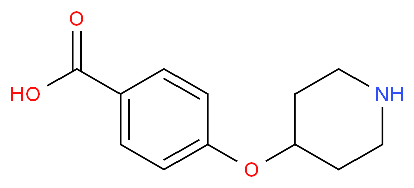4-(piperidin-4-yloxy)benzoic acid_分子结构_CAS_912950-02-8