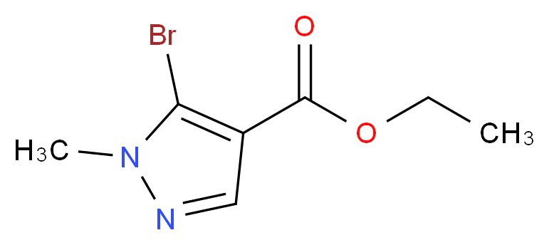 ethyl 5-bromo-1-methyl-1H-pyrazole-4-carboxylate_分子结构_CAS_105486-72-4