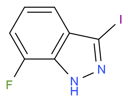 7-Fluoro-3-iodo-1H-indazole_分子结构_CAS_341-24-2)