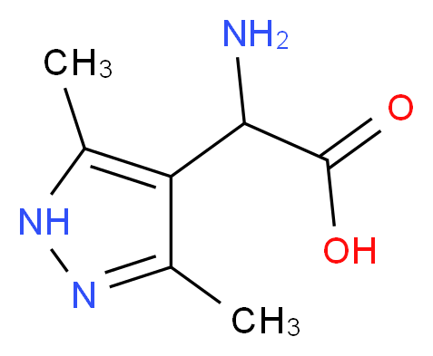 Amino(3,5-dimethyl-1H-pyrazol-4-yl)acetic acid_分子结构_CAS_67809-62-5)