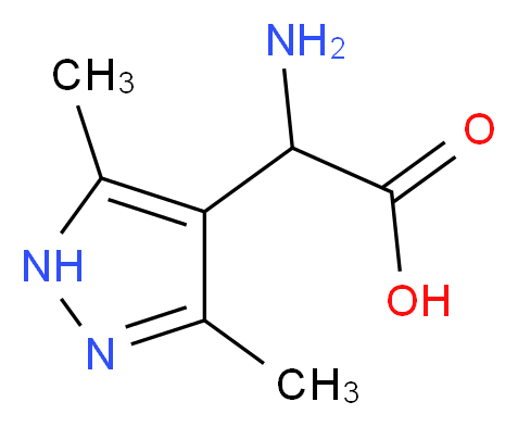 amino(3,5-dimethyl-1H-pyrazol-4-yl)acetic acid_分子结构_CAS_67809-62-5)