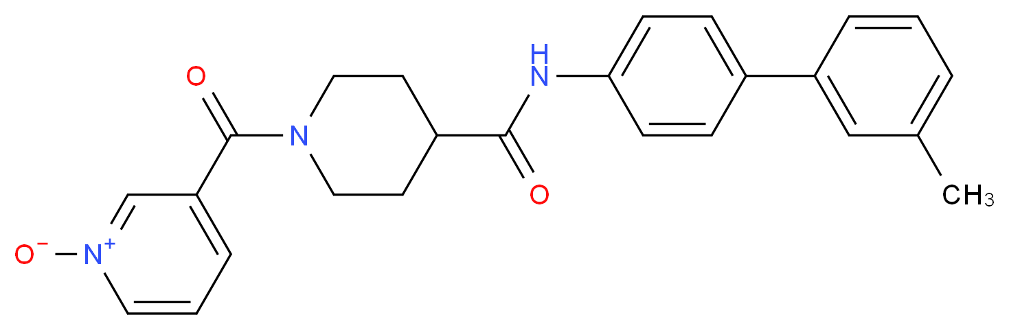 N-(3'-methyl-4-biphenylyl)-1-[(1-oxido-3-pyridinyl)carbonyl]-4-piperidinecarboxamide_分子结构_CAS_)