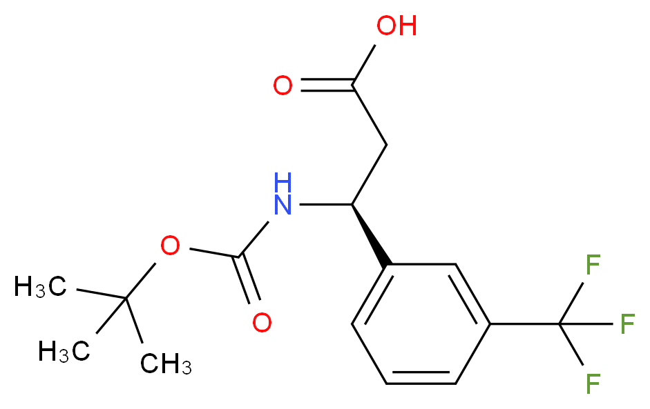 (S)-Boc-3-(trifluoromethyl)-β-Phe-OH_分子结构_CAS_500770-78-5)