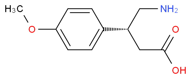 (R)-4-amino-3-(4-methoxyphenyl)butanoic acid_分子结构_CAS_740774-41-8(-))