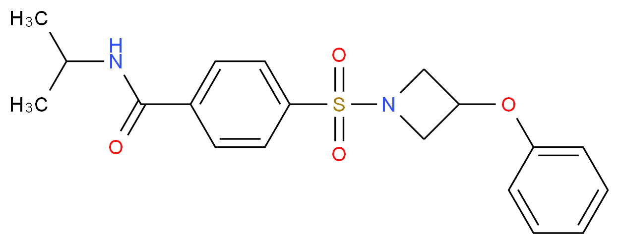 N-isopropyl-4-[(3-phenoxy-1-azetidinyl)sulfonyl]benzamide_分子结构_CAS_)