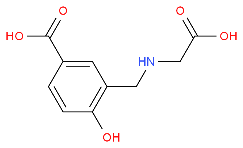 3-{[(carboxymethyl)amino]methyl}-4-hydroxybenzoic acid_分子结构_CAS_55739-39-4