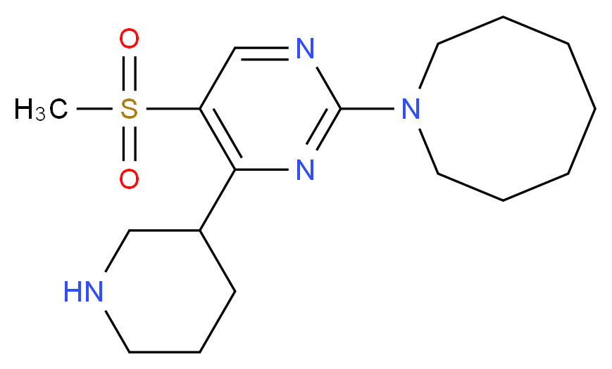 1-[5-(methylsulfonyl)-4-piperidin-3-ylpyrimidin-2-yl]azocane_分子结构_CAS_)