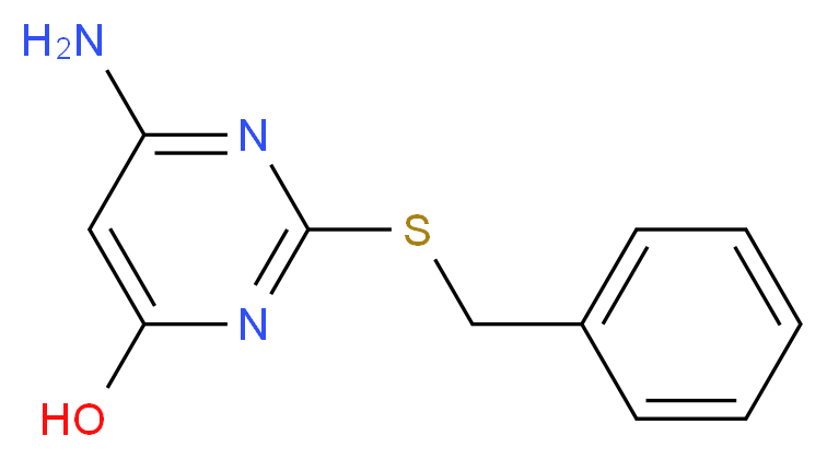 6-amino-2-(benzylsulfanyl)pyrimidin-4-ol_分子结构_CAS_37660-23-4