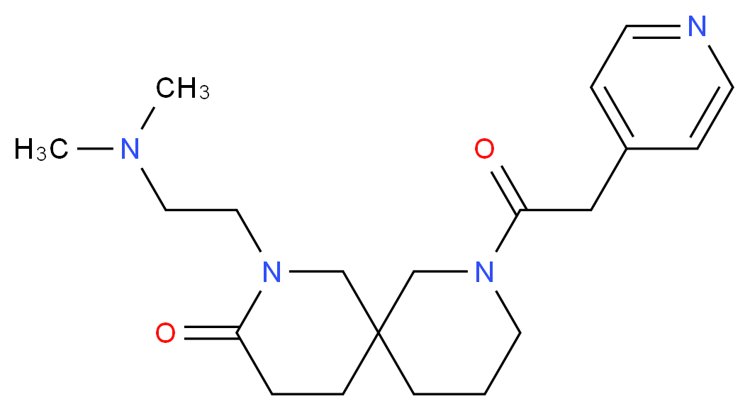 2-[2-(dimethylamino)ethyl]-8-(pyridin-4-ylacetyl)-2,8-diazaspiro[5.5]undecan-3-one_分子结构_CAS_)