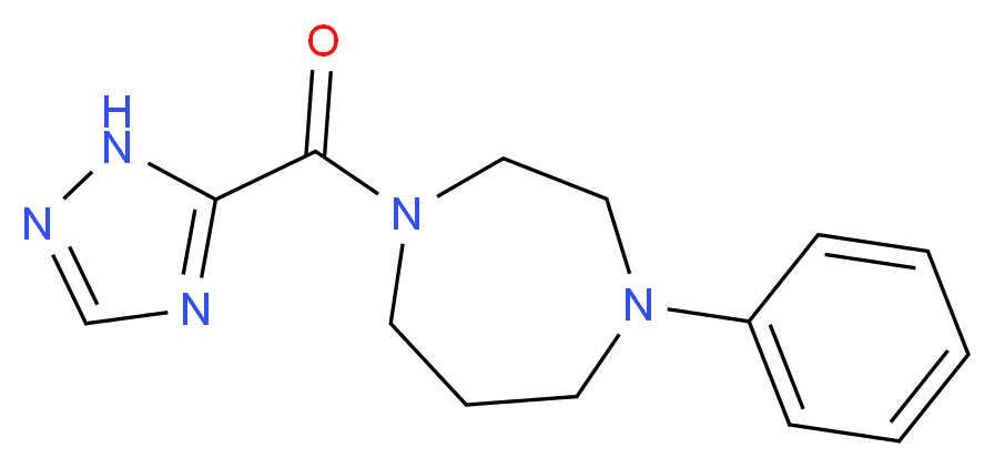 1-phenyl-4-(1H-1,2,4-triazol-5-ylcarbonyl)-1,4-diazepane_分子结构_CAS_)