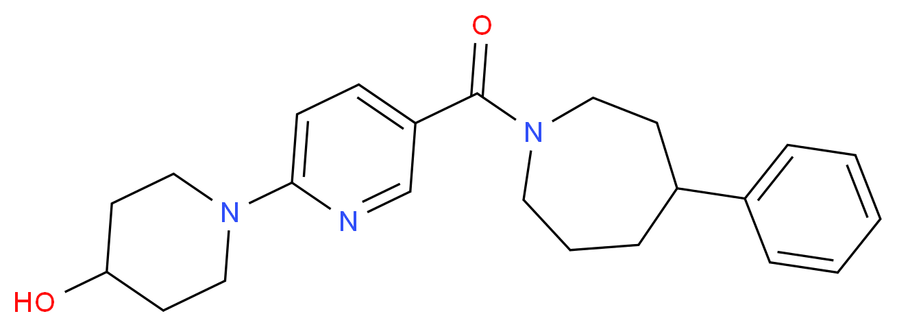 1-{5-[(4-phenyl-1-azepanyl)carbonyl]-2-pyridinyl}-4-piperidinol_分子结构_CAS_)