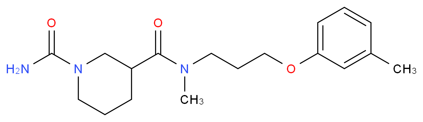 N~3~-methyl-N~3~-[3-(3-methylphenoxy)propyl]-1,3-piperidinedicarboxamide_分子结构_CAS_)
