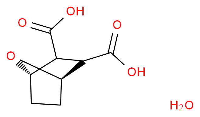 (1R,4S)-7-oxabicyclo[2.2.1]heptane-2,3-dicarboxylic acid hydrate_分子结构_CAS_62059-43-2
