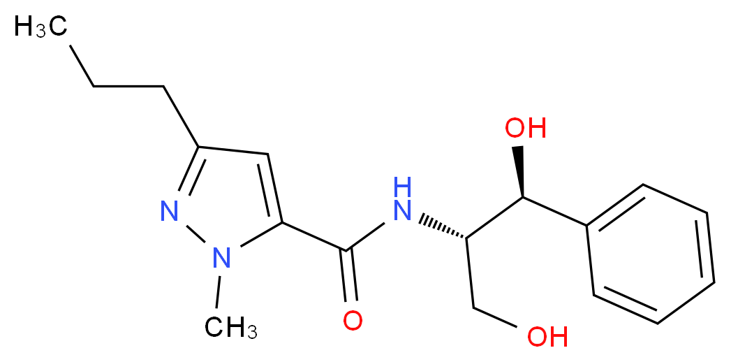 N-[(1S,2S)-2-hydroxy-1-(hydroxymethyl)-2-phenylethyl]-1-methyl-3-propyl-1H-pyrazole-5-carboxamide_分子结构_CAS_)