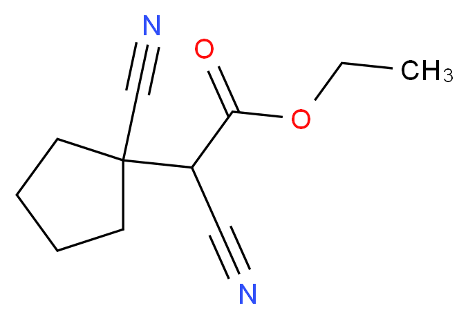 ethyl cyano(1-cyanocyclopentyl)acetate_分子结构_CAS_62953-74-6)