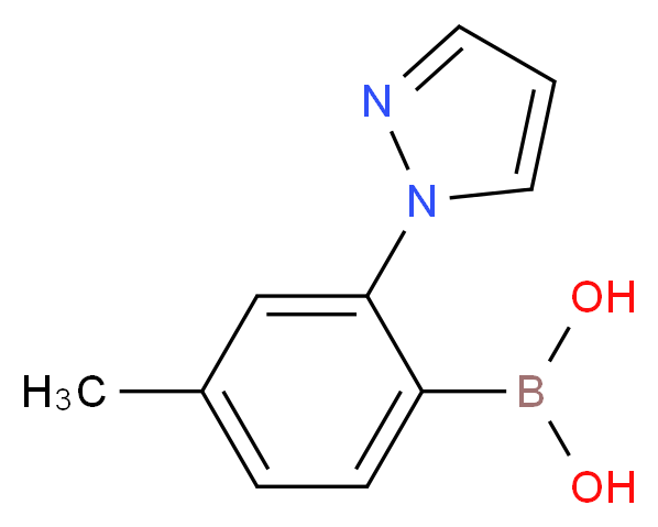 [4-Methyl-2-(1H-pyrazol-1-yl)phenyl]boronic acid_分子结构_CAS_)