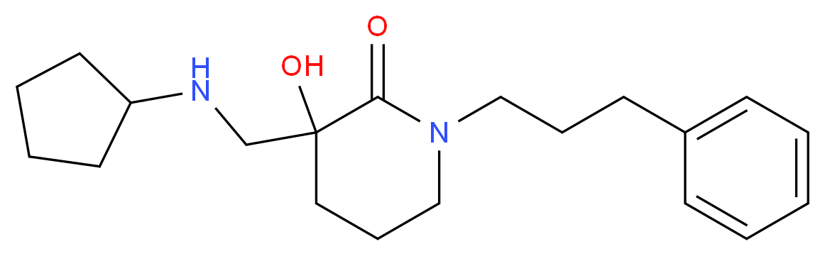 3-[(cyclopentylamino)methyl]-3-hydroxy-1-(3-phenylpropyl)piperidin-2-one_分子结构_CAS_)