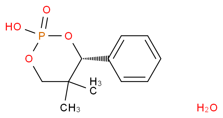 (4R)-2-hydroxy-5,5-dimethyl-4-phenyl-1,3,2$l^{5}-dioxaphosphinan-2-one hydrate_分子结构_CAS_953776-24-4