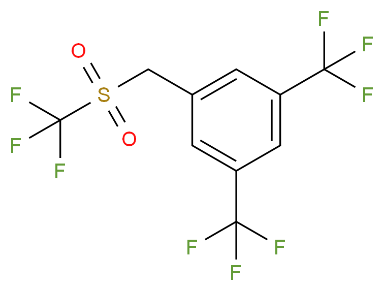 1-(trifluoromethanesulfonylmethyl)-3,5-bis(trifluoromethyl)benzene_分子结构_CAS_434957-15-0