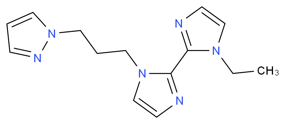 1-ethyl-1'-[3-(1H-pyrazol-1-yl)propyl]-1H,1'H-2,2'-biimidazole_分子结构_CAS_)