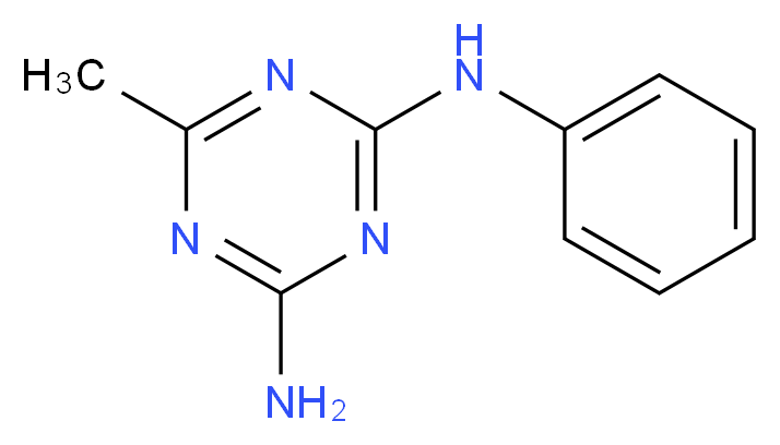 6-methyl-2-N-phenyl-1,3,5-triazine-2,4-diamine_分子结构_CAS_7426-35-9