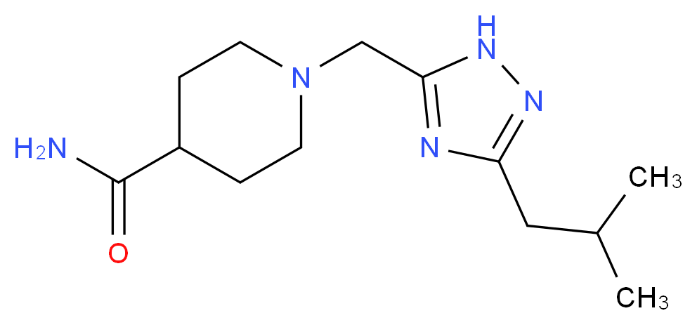 1-[(3-isobutyl-1H-1,2,4-triazol-5-yl)methyl]piperidine-4-carboxamide_分子结构_CAS_)