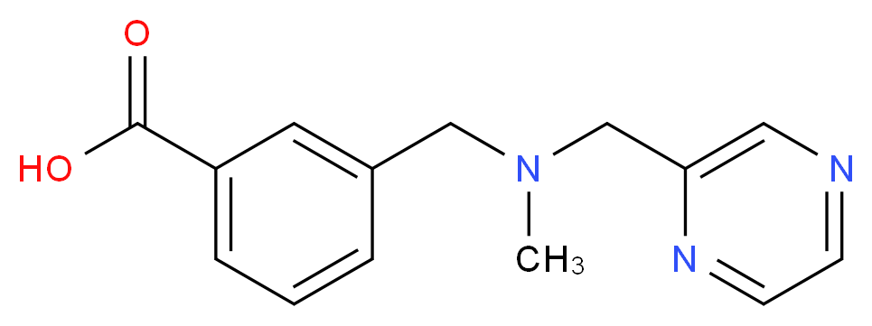 3-{[methyl(pyrazin-2-ylmethyl)amino]methyl}benzoic acid_分子结构_CAS_)