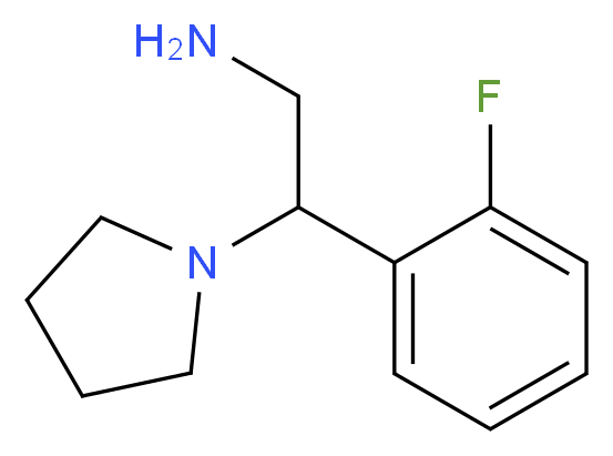 2-(2-fluorophenyl)-2-(pyrrolidin-1-yl)ethan-1-amine_分子结构_CAS_876716-16-4
