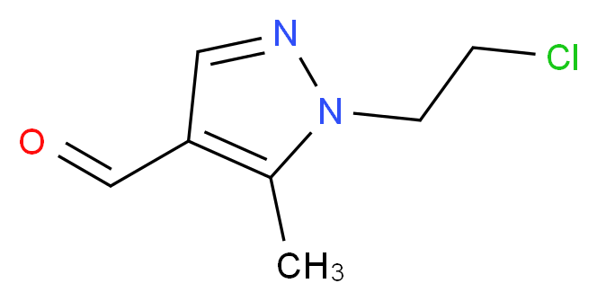 1-(2-chloroethyl)-5-methyl-1H-pyrazole-4-carbaldehyde_分子结构_CAS_120842-55-9)