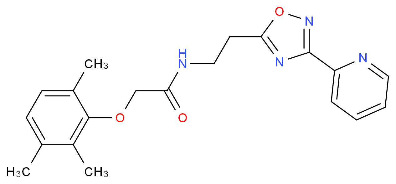 N-[2-(3-pyridin-2-yl-1,2,4-oxadiazol-5-yl)ethyl]-2-(2,3,6-trimethylphenoxy)acetamide_分子结构_CAS_)