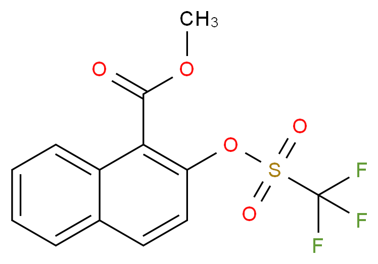 2-三氟甲磺酰氧-1-萘甲酯_分子结构_CAS_200573-11-1)