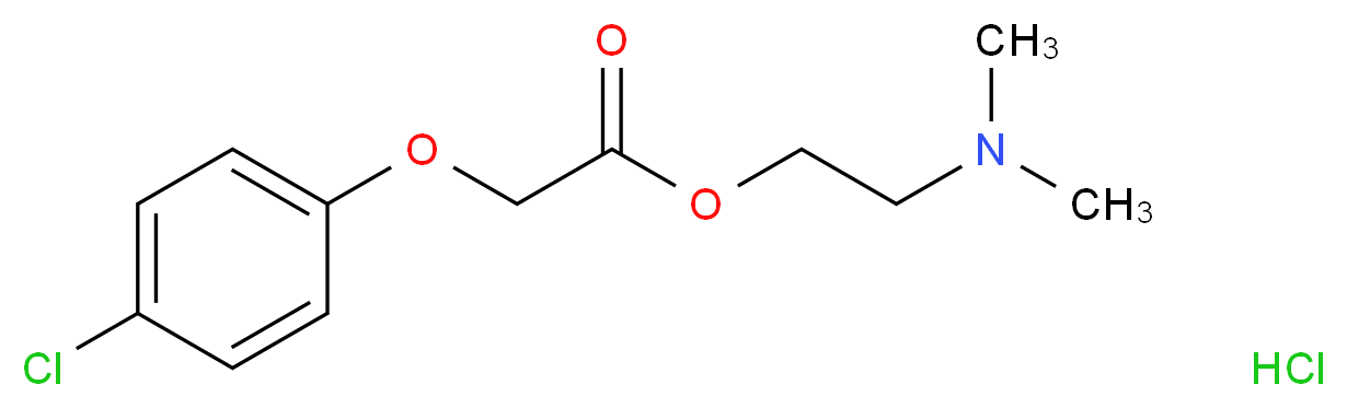 2-(dimethylamino)ethyl (4-chlorophenoxy)acetate hydrochloride_分子结构_CAS_3685-84-5)