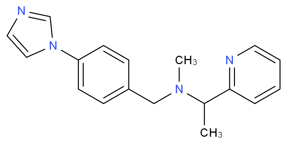 N-[4-(1H-imidazol-1-yl)benzyl]-N-methyl-1-pyridin-2-ylethanamine_分子结构_CAS_)