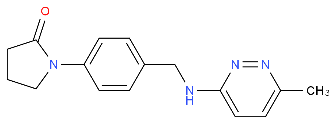 1-(4-{[(6-methyl-3-pyridazinyl)amino]methyl}phenyl)-2-pyrrolidinone_分子结构_CAS_)