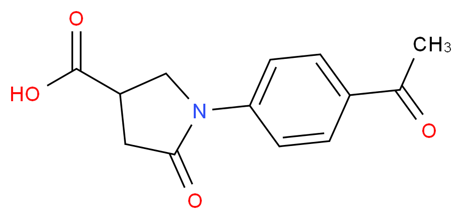 1-(4-acetylphenyl)-5-oxopyrrolidine-3-carboxylic acid_分子结构_CAS_100394-11-4)